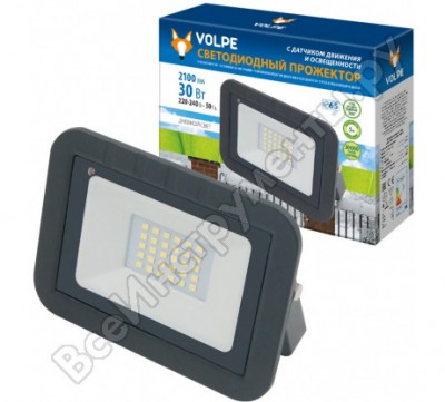 Volpe ulf-q512 30w/dw sensor ip65 black прожектор светодиодный с датчиком движения ul-00003170