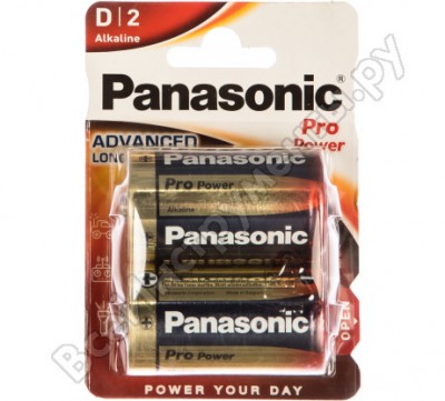 Panasonic батарейка щелочная lr20 d pro power xtreme 1.5в бл/2 5410853024149