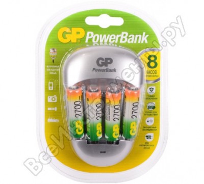 Gp быстрая зарядка pb27 для аа и ааа аккумуляторов и 4 аккумулятора 270aahc aa pb27gs270-2cr4
