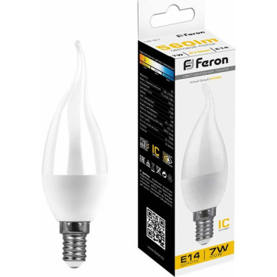 Светодиодная лампа FERON LB-97 7W 230V E14 2700K на ветру 25760