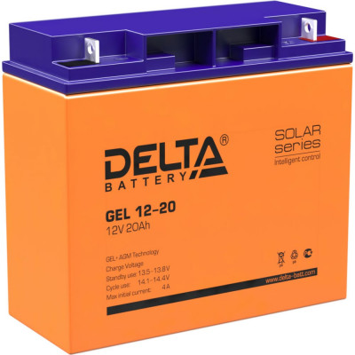 Delta аккумуляторная батарея gel 12-20