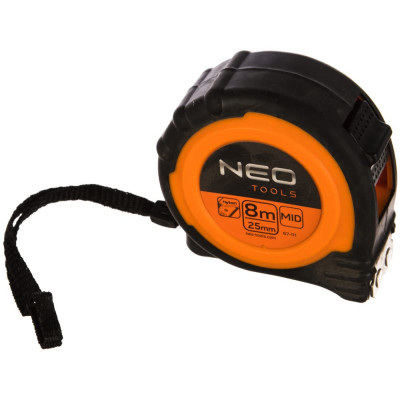 Neo tools рулетка стальная, магнитный крючок 67-111