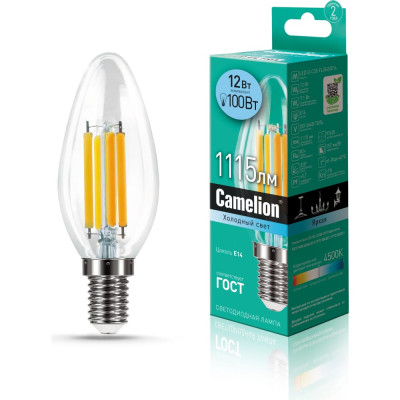 Светодиодная лампа Camelion LED12-C35-FL/845/E14 13709