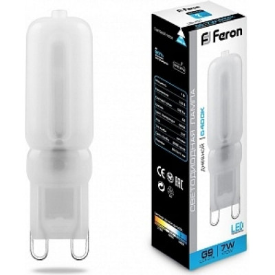 Светодиодная лампа FERON LB-431 7W 230V G9 6400K 25757