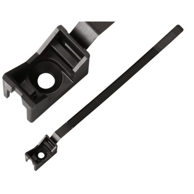 Европартнер ремешок-опора для труб и кабеля prnt 16-32 черный, с шурупом и дюбелем, 30 шт. 3002 d