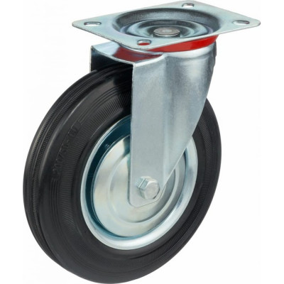 Стелла-техник колесо поворотное диаметр 200мм, грузоподъемность 185кг, резина, металл, 4001-200