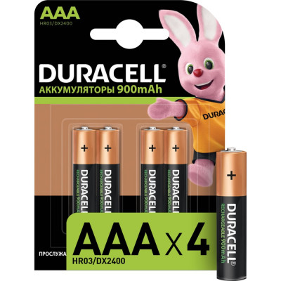 Аккумуляторные батарейки Duracell HR03-4BL, 850мАч Б0014861