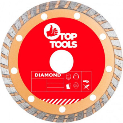 Top tools диск алмазный, 115x22.2мм, turbo 61h335