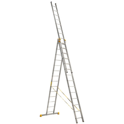 Алюминиевая трехсекционная лестница Алюмет Серия Р3 9314