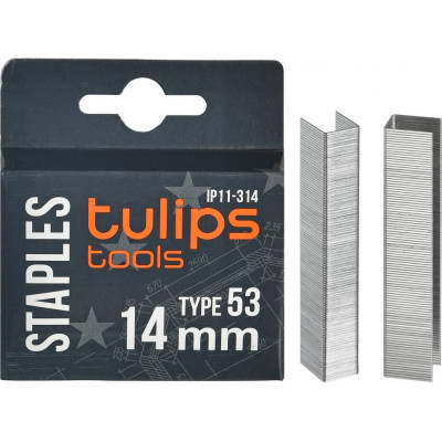 Tulips tools скобы для степлера тип 53 14 мм ip11-314
