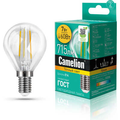 Светодиодная лампа Camelion LED7-G45-FL/830/E14 13456