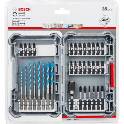 Bosch кейс l–набор ударных бит и сверл multiconstruction 2608577147