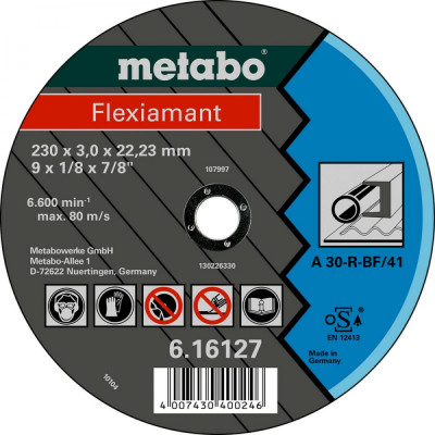 Metabo круг отр сталь flexiamant 230x3,0 прямой а30r 616127000