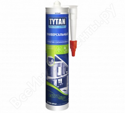 Tytan euro-line герметик силиконовый универсальный, белый 290мл 19830