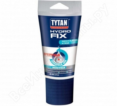 Tytan professional hydrofix клей монтажный, акрилатный, прозрачный 150мл 85393
