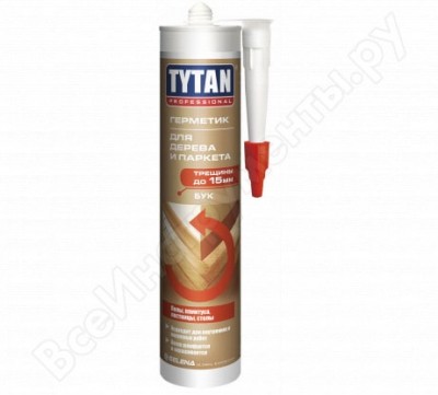 Tytan professional герметик акриловый для древесины и паркета, бук 310мл 17195