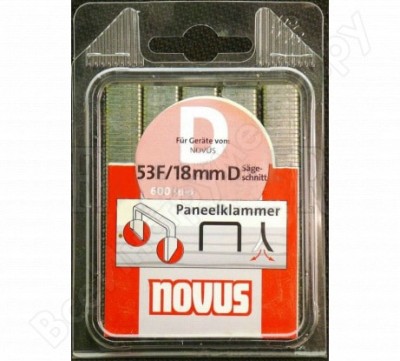 Novus скобы плоские 600 шт. для степлера,1,25x11,3x18 мм ; 53f/18 042-0650