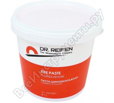Dr. reifen монтажная паста универсальная, с антикоррозионными свойствами, белая, 1l gw1001