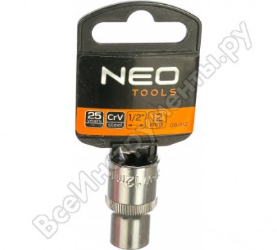 Neo головка сменная 6-гранная 1/2 12 мм 08-412