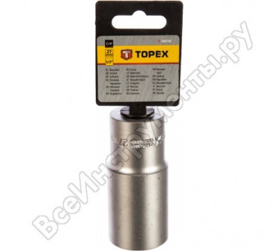 Topex головка сменная 6-гранная длинная 1/2 27 мм 38d761