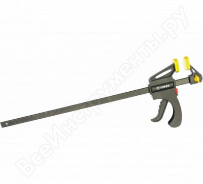 Topex струбцина автоматическая, рукоятка пистолетного типа, быстрый зажим губок. 12a545