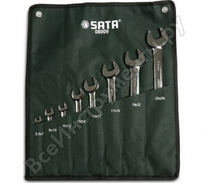 Sata набор рожковых ключей из 8 предметов метрический 08009