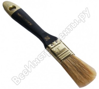 Santool кисть плоская профи 1 натуральная щетина деревянная ручка 010113-012-010