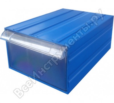 Стелла-техник пластиковый короб 260х364х150мм, с-510-синий-прозрачный