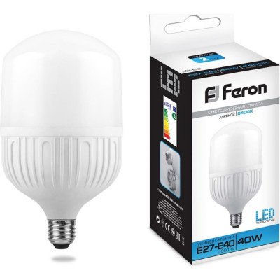 Светодиодная лампа FERON 40W 230V E27 6400K, LB-65 25538