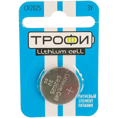 Батарейка ТРОФИ CR2025-1BL Б0003649