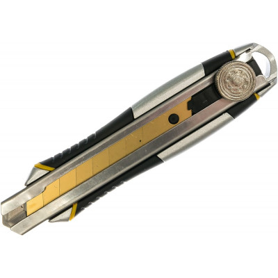 Inforce строительный нож 18 мм в металлическом корпусе с винтовым зажимом 06-02-12
