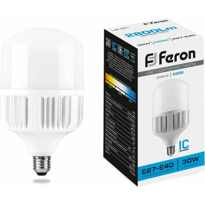 Светодиодная лампа FERON 30W 230V E27 6400K, LB-65 25537