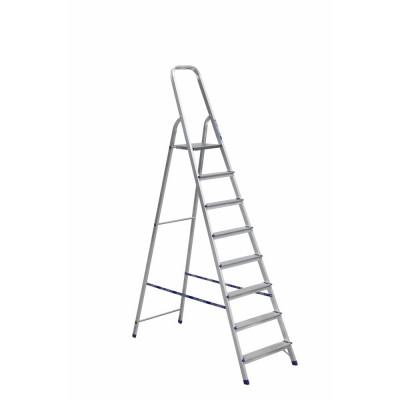 Алюмет лестница-стремянка алюминиевая матовая 8-и ст ам708