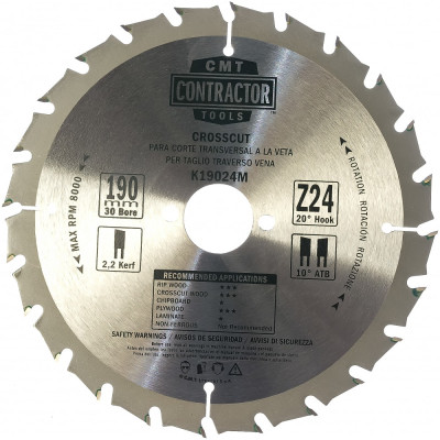 Пильный диск CMT Constructor K19024M-X10