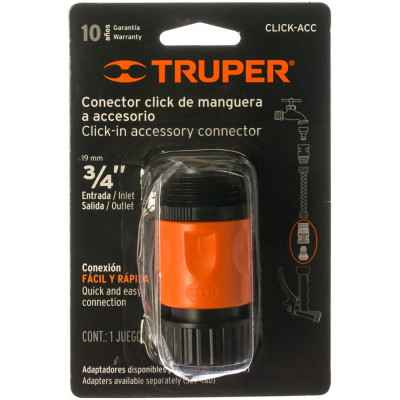 Быстрозащелкивающийся коннектор для шланга Truper CLICK-ACC 12722