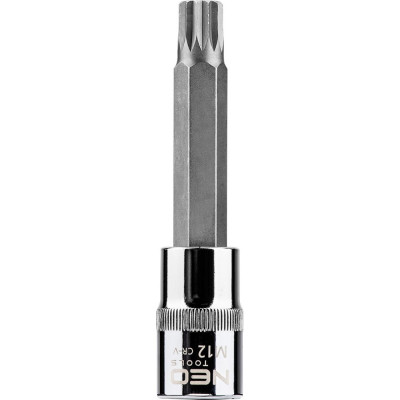 Neo tools насадки spline, набор m12x100 мм 08-744