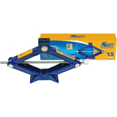 Kraft домкрат ромбический 1 5 т min 105mm-max 385mm kt 800024