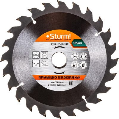 Sturm 9020-165-20-24t пильный диск