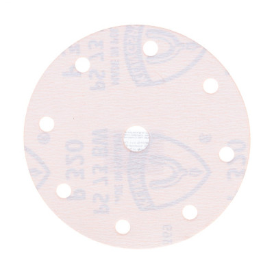 Klingspor шлиф-круг на липучке для обработки красок, лаков, шпаклевок с отверстиями ф150; р320; 8 отверстий 301214