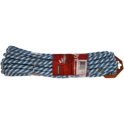 Tech-krep шнур плетеный пп 10 мм с серд., 24-пряд. высокопр., цветной, 10 м 139915