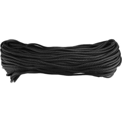 Tech-krep шнур плетеный пэ 6 мм с серд., 24-пряд. черный 20 м 140360