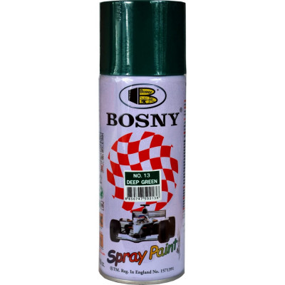Bosny краска акриловая, аэрозоль, темно-зеленый ral 6026 13