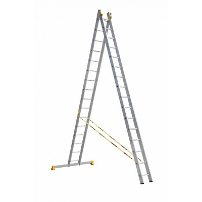 Алюминиевая двухсекционная лестница Алюмет Серия Р2 9216