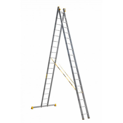 Алюминиевая двухсекционная лестница Алюмет Серия Р2 9218