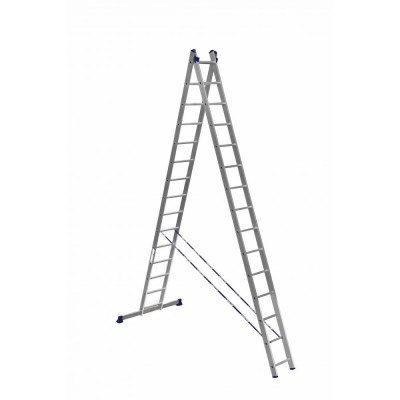Алюминиевая двухсекционная лестница Алюмет Серия HS2 6215