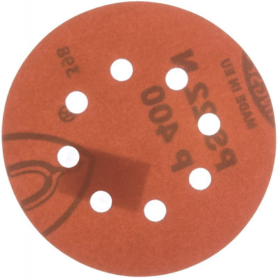 Klingspor шлиф-круг на липучке для обработки древесины/металла с отверстиями ф125мм р400 8отв 104778