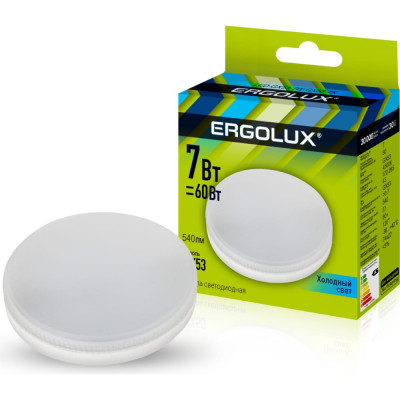 Светодиодная лампа Ergolux LED-GX53-7W-GX53-4K 13513