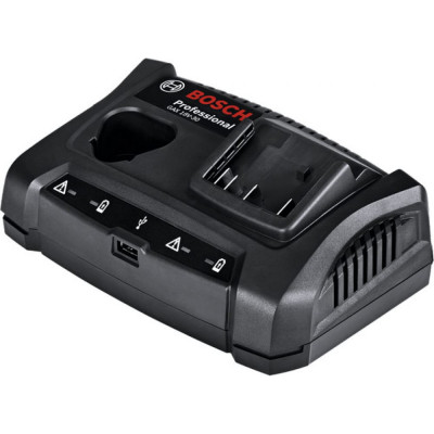 Зарядное устройство для 12, 14.4 и 18-вольтовых аккумуляторов и USB-устройств Bosch GAX 18V-30 1600A011A9