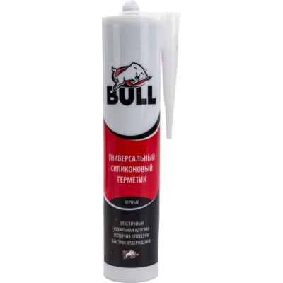 Bull универсальный силиконовый герметик черный 280 мл bb101