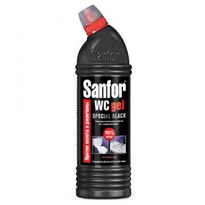 Средство для чистки сантехники SANFOR WC gel Special Black 1896601978